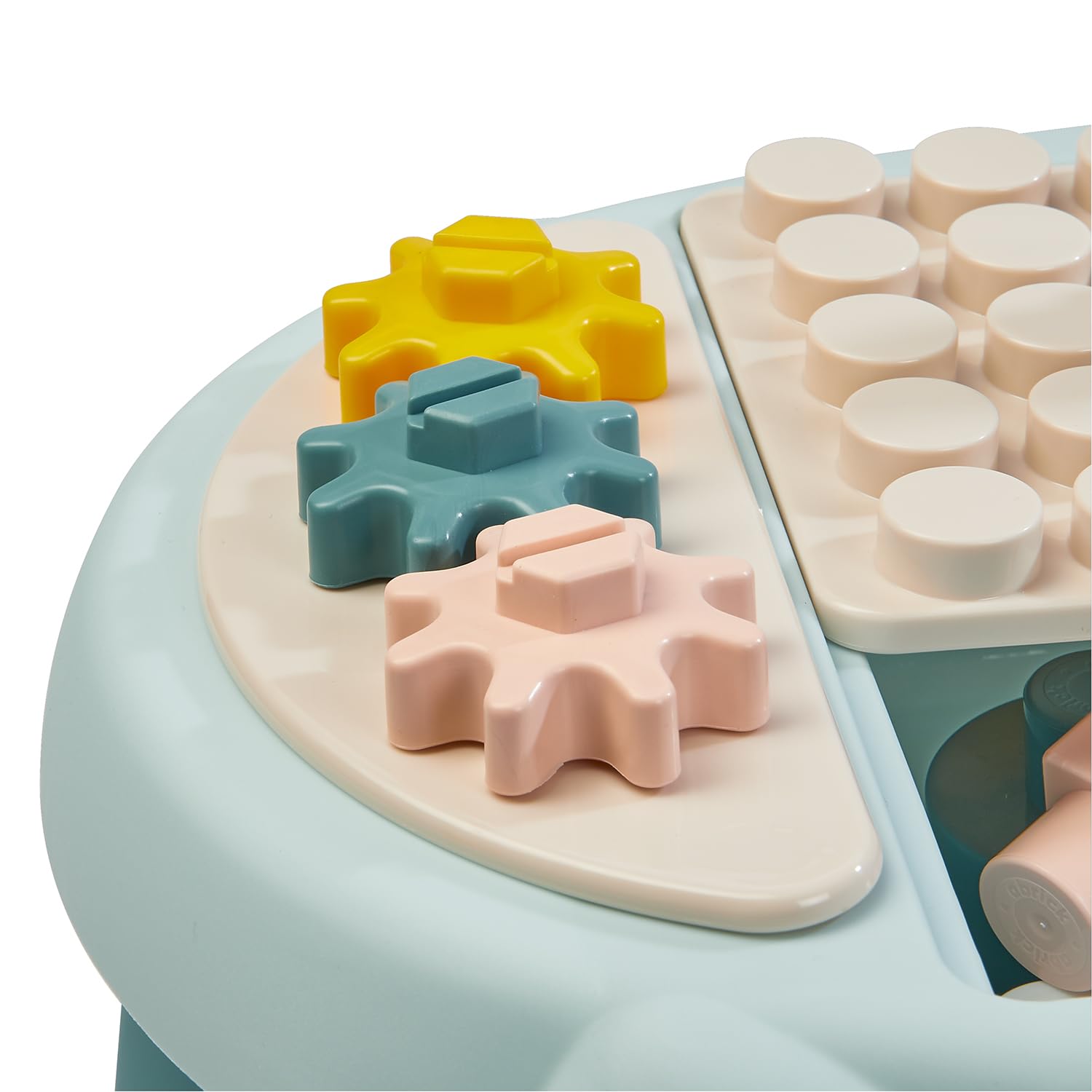 Ecoiffier- Mesa Infantil de Actividades, 22 Piezas de Construcción, Colores Pastel, Espacios de Almacenamiento, A partir de 12 meses (7600007917)