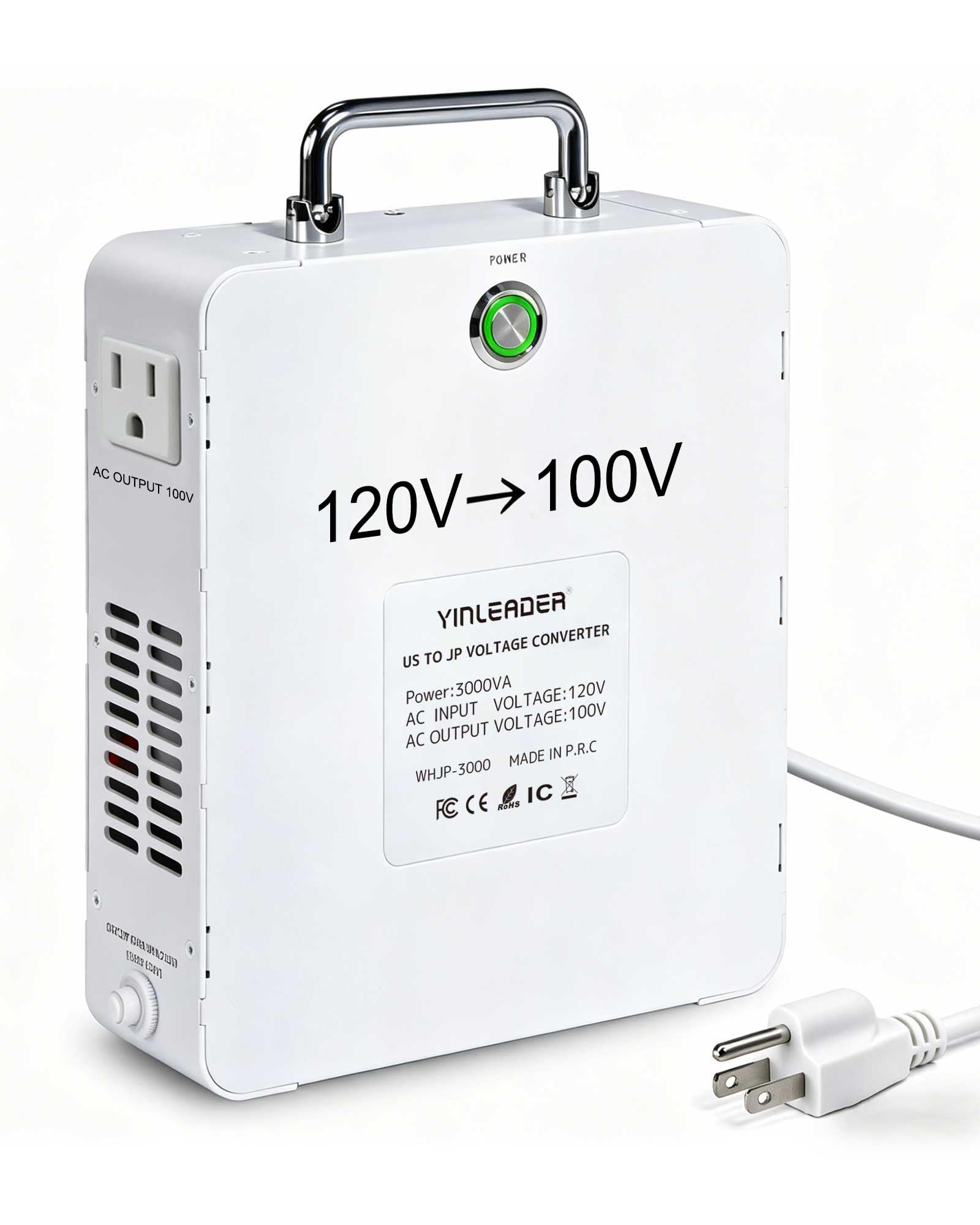 Photo 1 of Yinleader 3000W Step Down Voltage Transformer 120V to 100V