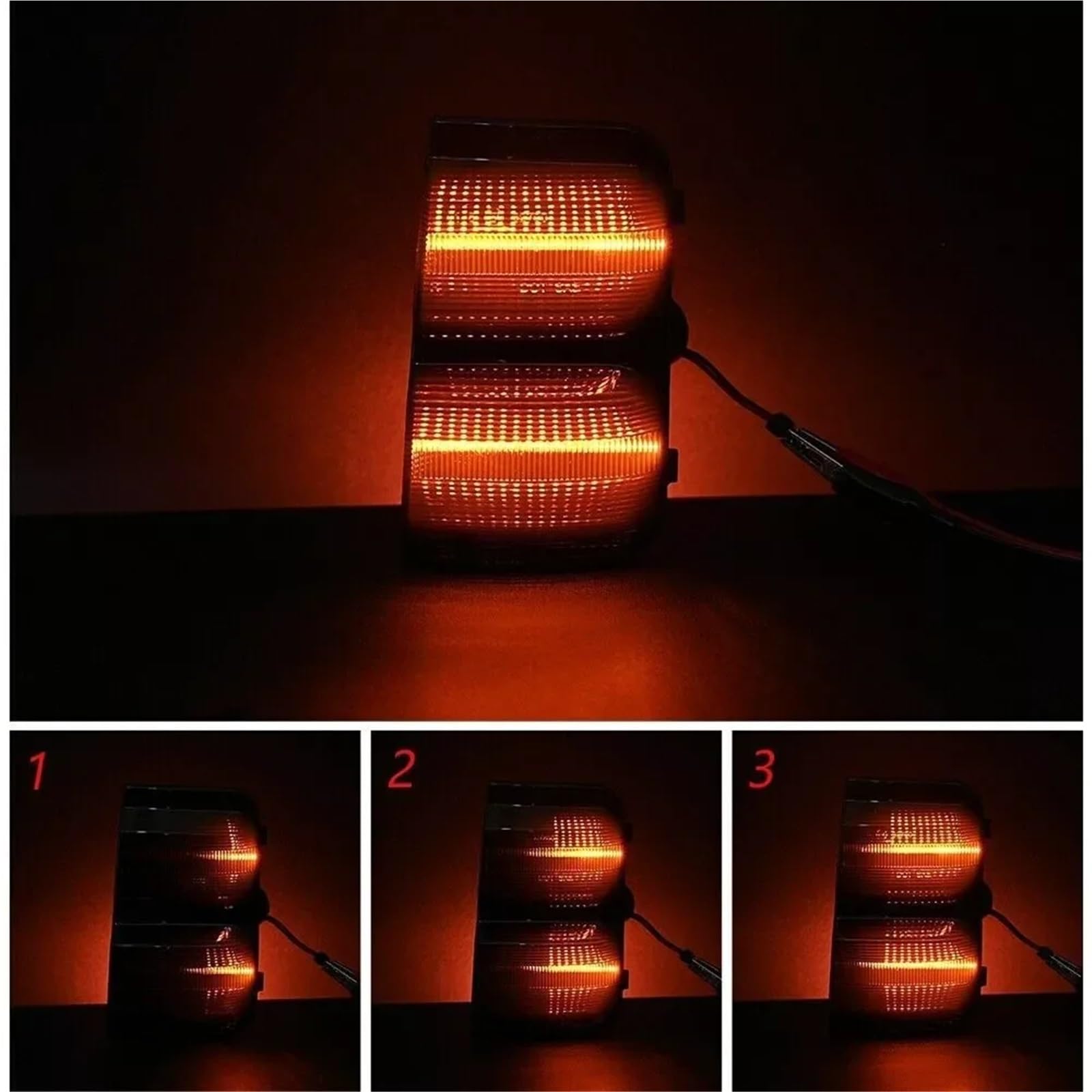 Indicatore Direzione 2 Luci Posizione Laterali LED Dinamiche Lampeggianti Sequenziali Color Ambra Specchietti Retrovisori Per Fiat Per Ducato