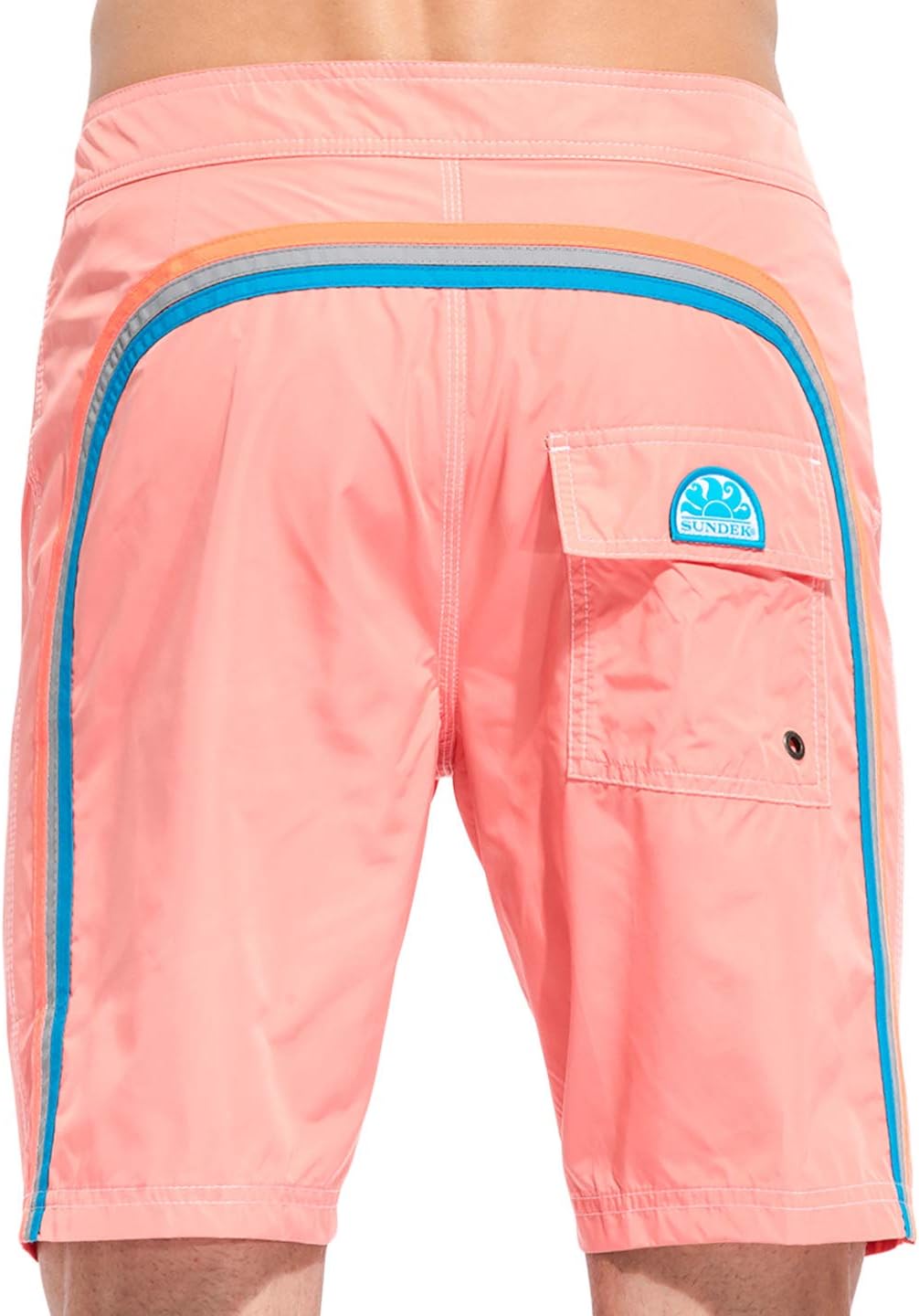 SUNDEK Men's Classic 18 Inch Fixed Waist Solid Swim Trunk