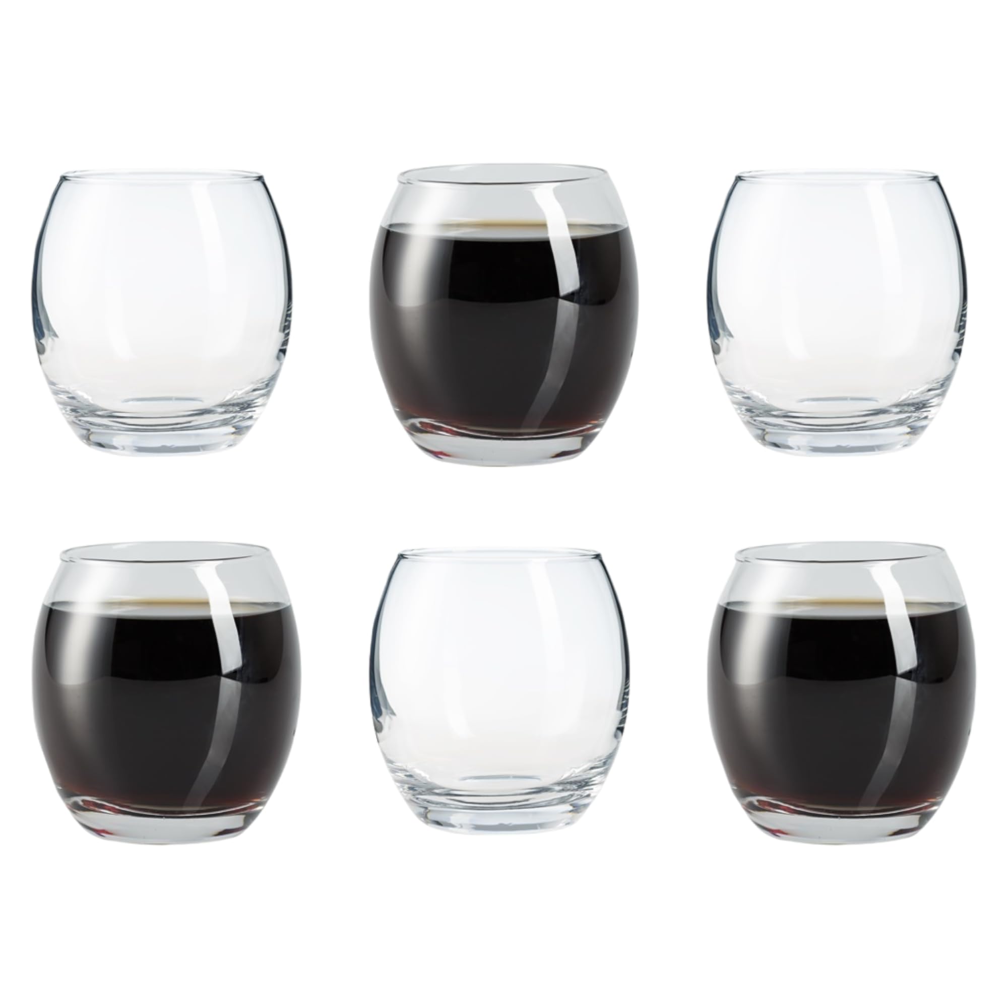 GlasshopTumbler Glasses - Water, Whisky, Juice Drinking Glasses - Clear Glass Material - 405ml - Pack of 6