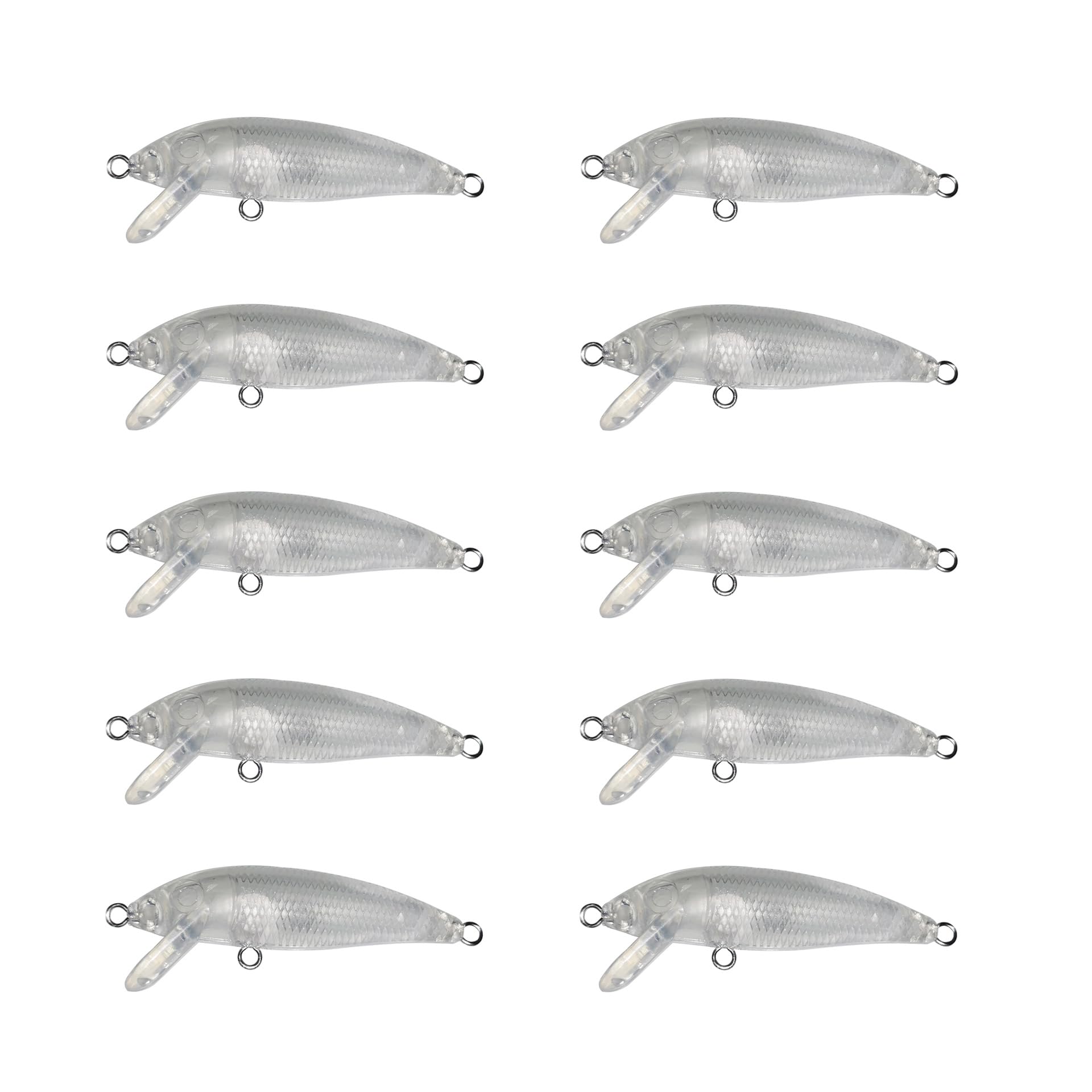 Jerkbait Fishing Lure Blanks, 20pcs Unpainted Crankbaits Blank Lures Set, Musky Lure Blanks,Fishing Hard Lures (3.8g/5cm) - 3