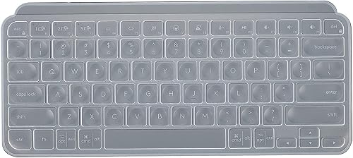 Dust-Proof Silicone Keyboard Skin Cover Compatible for Logitech MX Keys Mini & Logitech MX Keys Mini for Mac Minimalist Wireless Illuminated Keyboard(Clear)