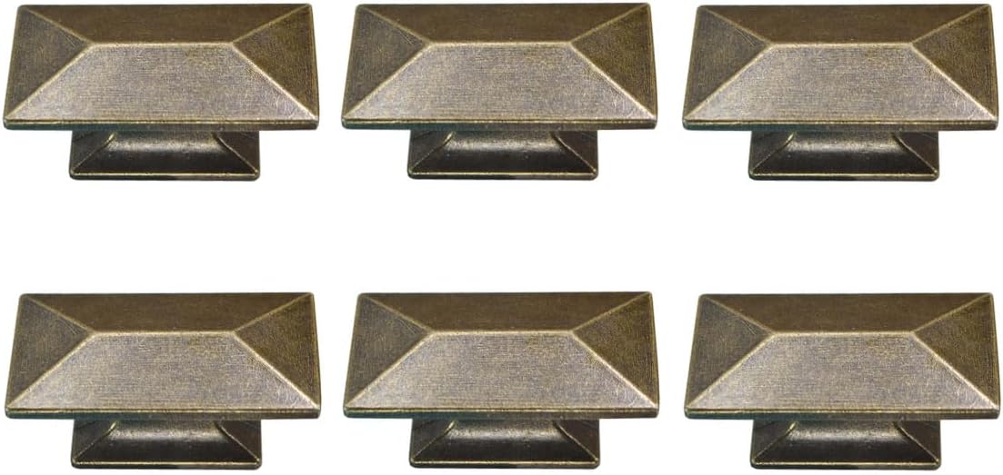 6Pcs Kitchen Cabinet Knobs Bronze Dresser Knobs Vintage Wardrobe Pulls Closet Door Knobs Zinc Alloy Handles for Cabinets Drawers