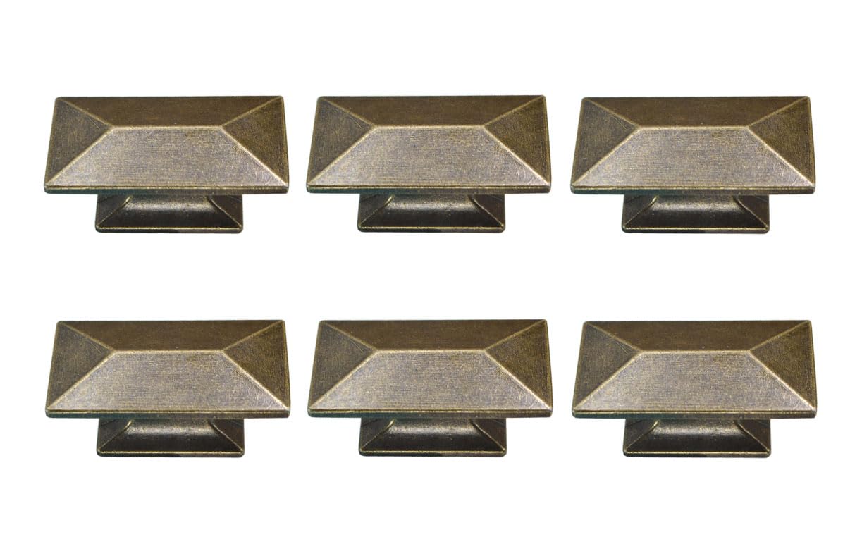 Forieru 6Pcs Kitchen Cabinet Knobs Bronze Dresser Knobs Vintage Wardrobe Pulls Closet Door Knobs Zinc Alloy Handles for Cabinets Drawers