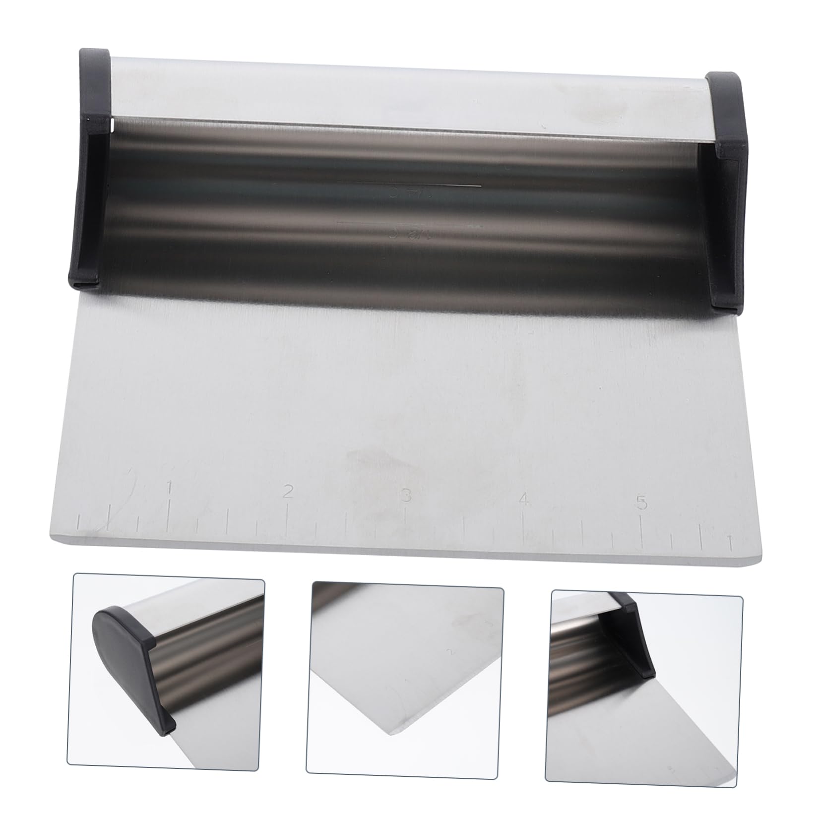 SHOWERORO Dough Chopper Scale Lattice Cutter Pastry Tool Stainless Steel Dough Scraper Handle for Kitchen