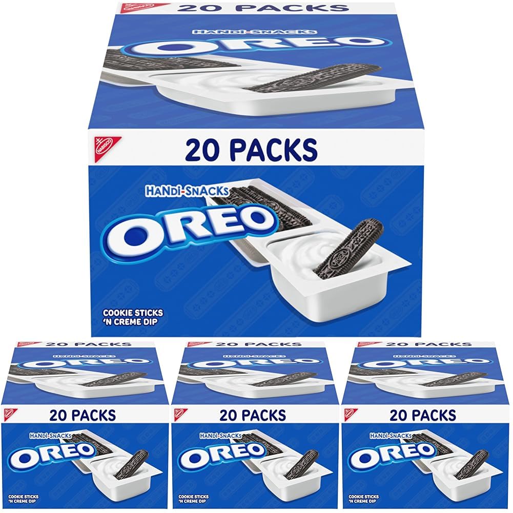 Handi-Snacks OREO Cookie Sticks 'N Creme Dip Snack Packs, 20 Snack Packs: Chocolate 20 Count (Pack of 4)