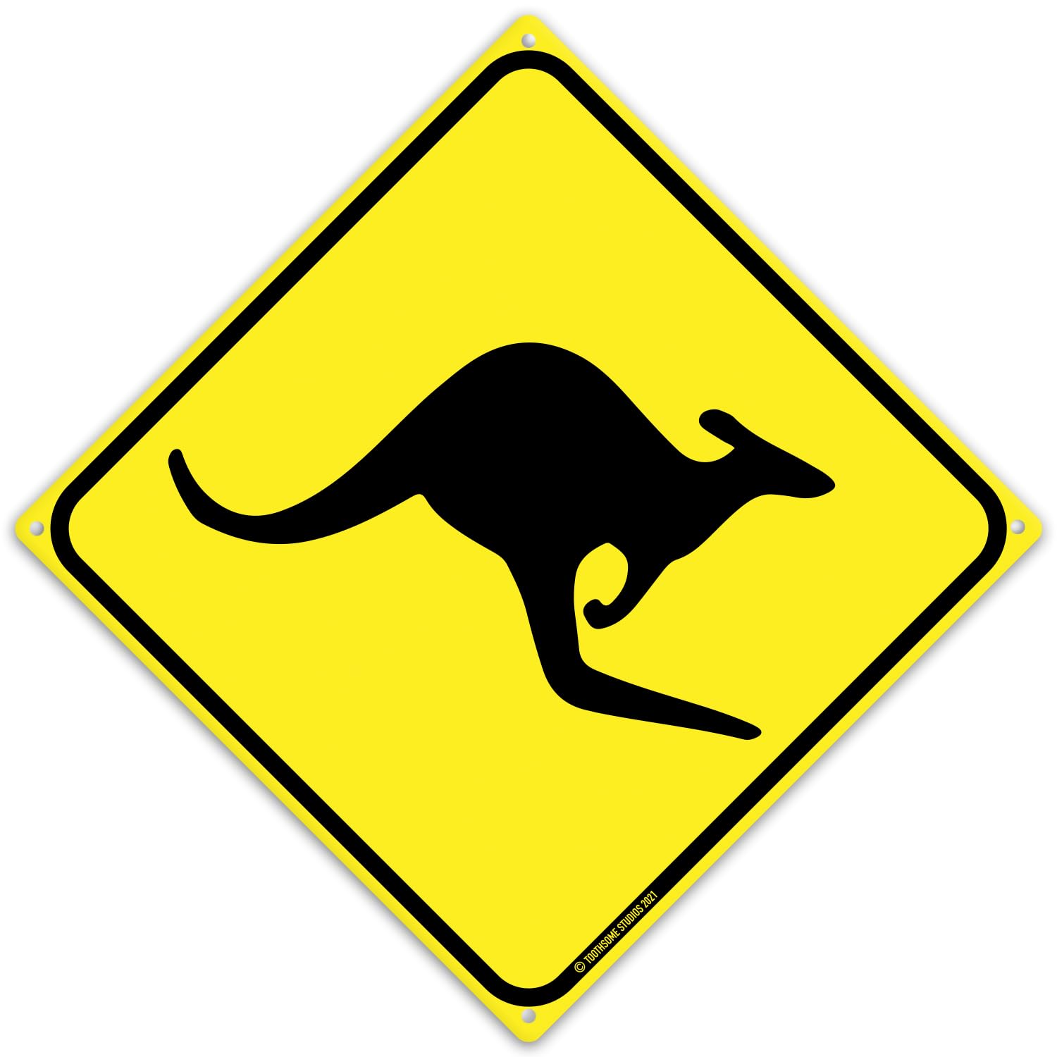 Amazon.co.jp: カンガルー クロッシング 12インチ x 12インチ ブリキの