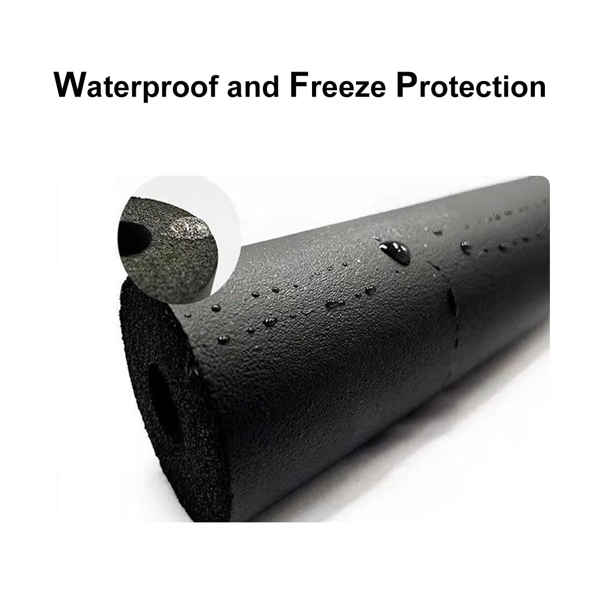 Tubo de espuma aislante for tuberías de climatización y agua, 1 pieza(ID 3-1/2"xT 2")