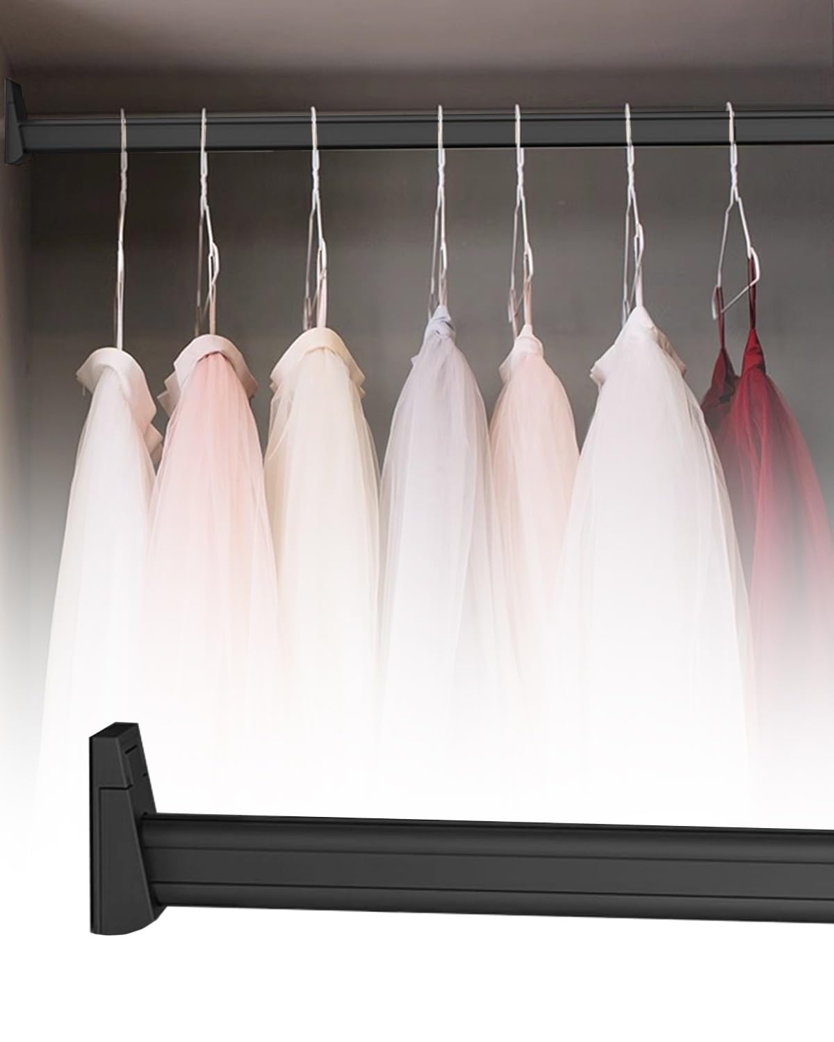 wardrobe rail, Clothes Hanging Closet Pole 40 to 150 cm