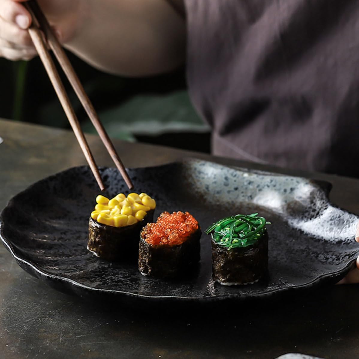 Plato de Cerámica Forma de Concha Hogar, Vajilla Creativa y Bonita, Adecuado para Restaurante y Decoración Moderna