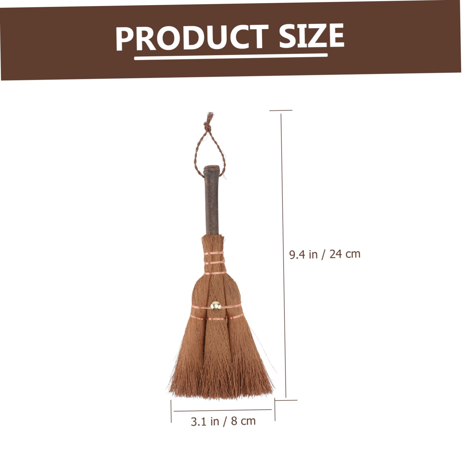 CLISPEED Multifunctional Small Broom Natural Material Asian Broom Mini Cleaning Brush Desktop Tool