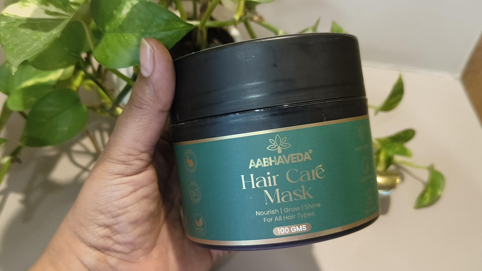 AabhaVeda Organic Hair Care Mask - Deep Nourishment, Repair, and Shine | Organic Ingredients | Intense Hydration | Strength | Silkiness | Frizz Control | Scalp Health | All Hair Types - 100GM 3