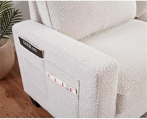 Miniatura 50 de BOWERY HILL Sofá cama reversible/seccional de lino gris acero con almacenamiento para espacio pequeño Gris,Beige,Negro