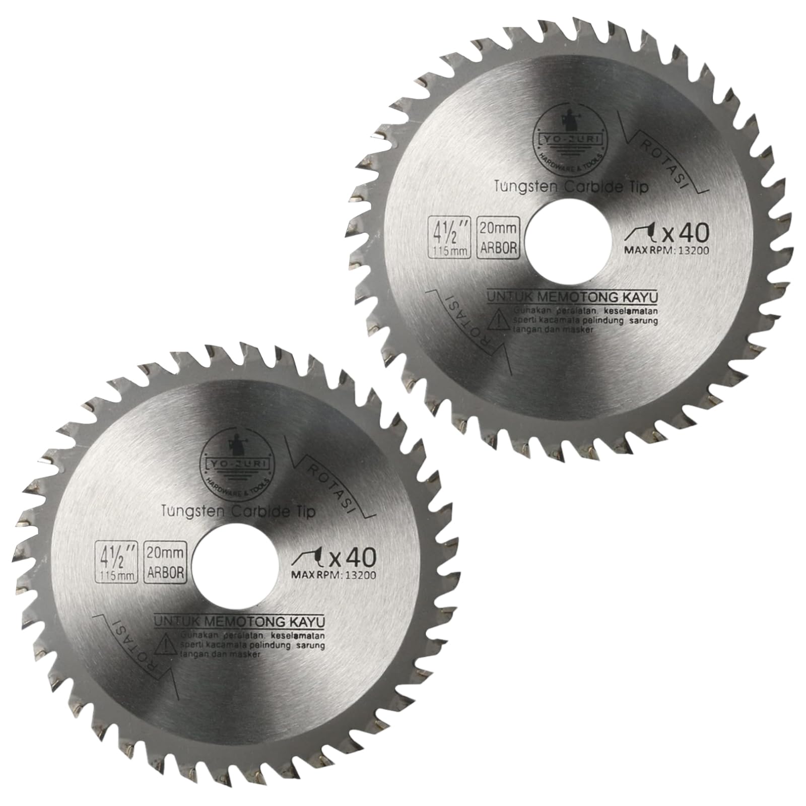 115 mm (20 mm Bore) Circular Saw Blade, Professional Carbide Saw Blade, 4.5 inch Wood Cutting Disc for Angle Grinder