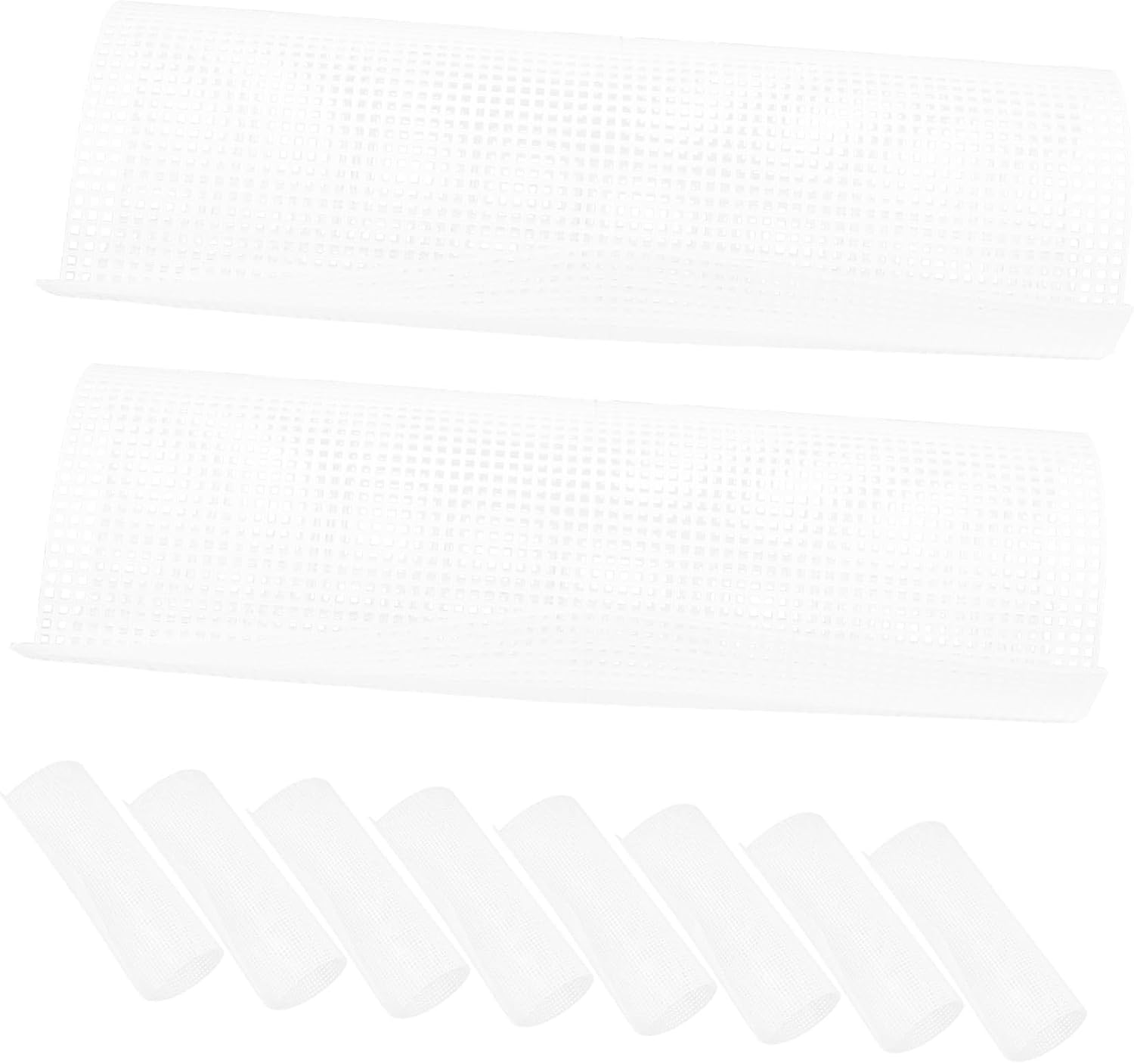ADOCARN 10pcs Braided Hook Bag Material Plastic Canvas Kit Crochet Quilting Sheets