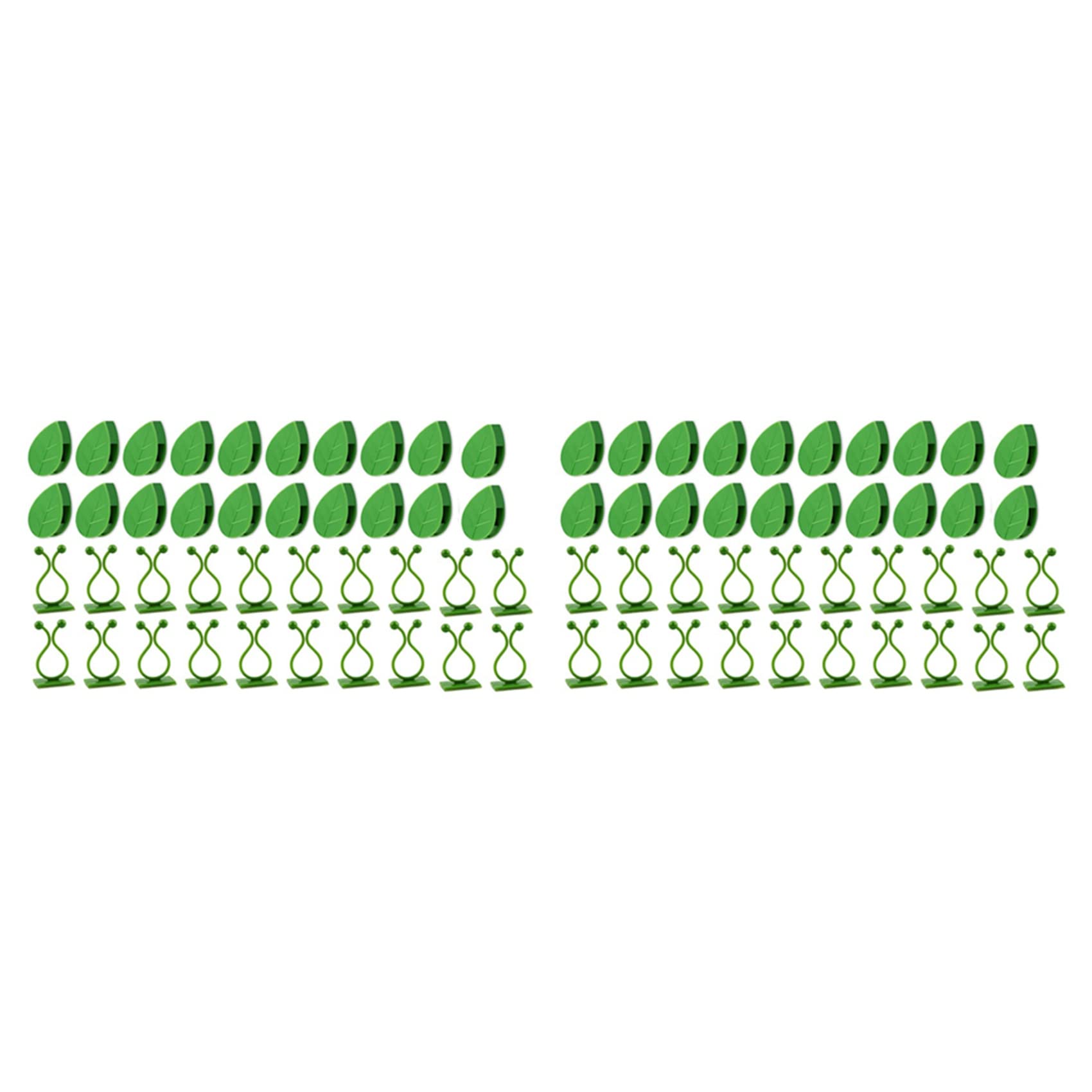 Jnchdghwa Green 160Pc Plant Climbing Wall Fixture Clips Plant Fixer Vines Garden Leaf Plant Wall Clips Vines Holder For Wall Decor