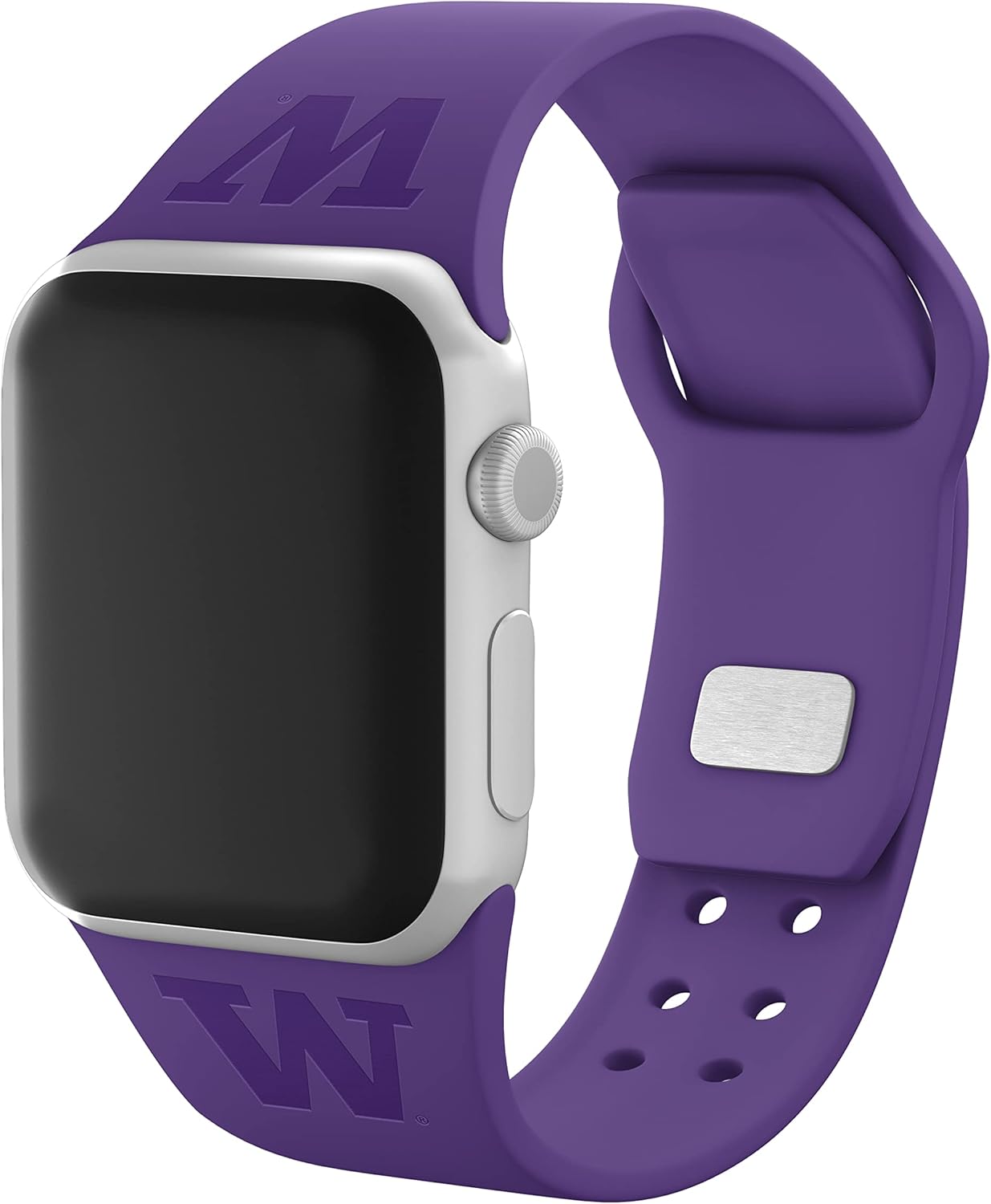 Affinity Bands Washington Huskies Engraved Silicone Watch Band Compatible with Apple Watch - 38/40/41mm (42mm Series 11) Purple