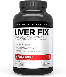 Myogenix Liver Fix – Professional Liver & Organ Detox Formula – Enhances Digestion – Supports Fat Metabolism – Easy-to-Swallow – Dietary Supplement (120 Capsules)