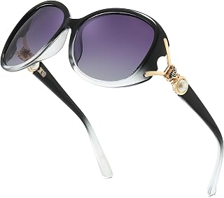 SIPHEW Sonnenbrille Damen Polarisiert Übergroße Elegant Klassische Sonnenbrille Frauen Oversize mit UV400 Schutz