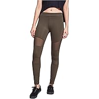 Urban Classics Leggings, Sportivi a Vita Alta con Inserti Mesh Elasticizzati con Vestibilità
