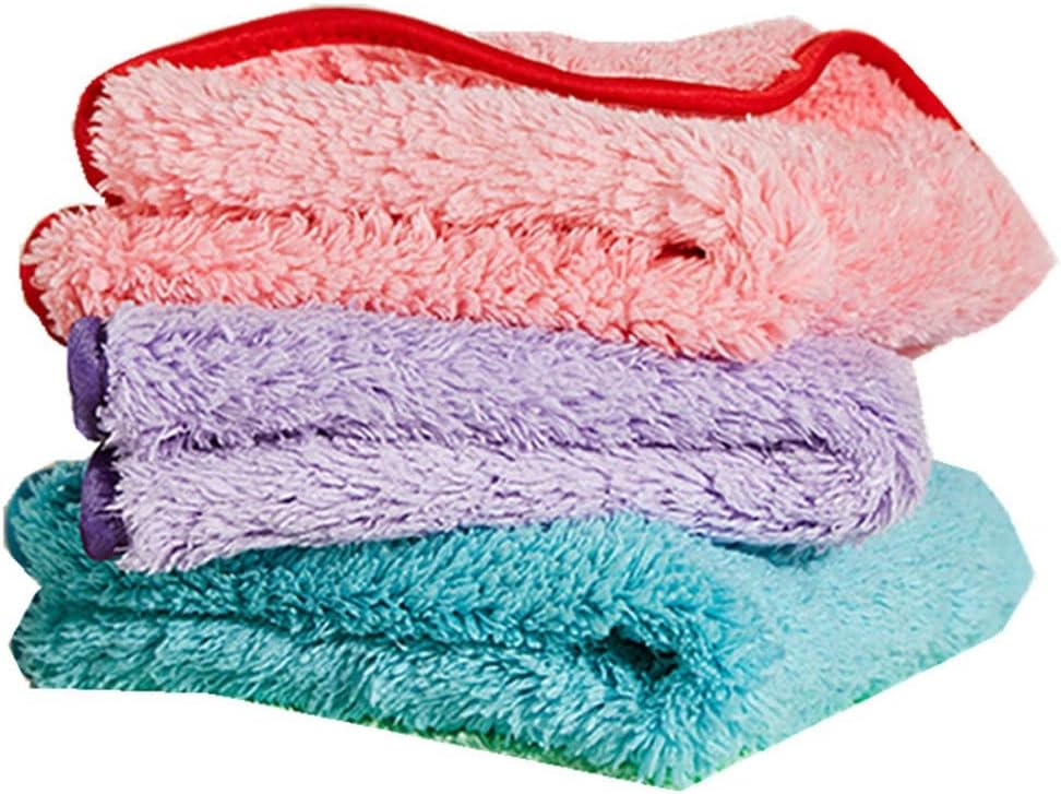 3/4PCS Plush Microfiber Cloth Household Cleaning Better Than Cotton Kitchen Towels Micro Fiber Towel(10cmx10cm)