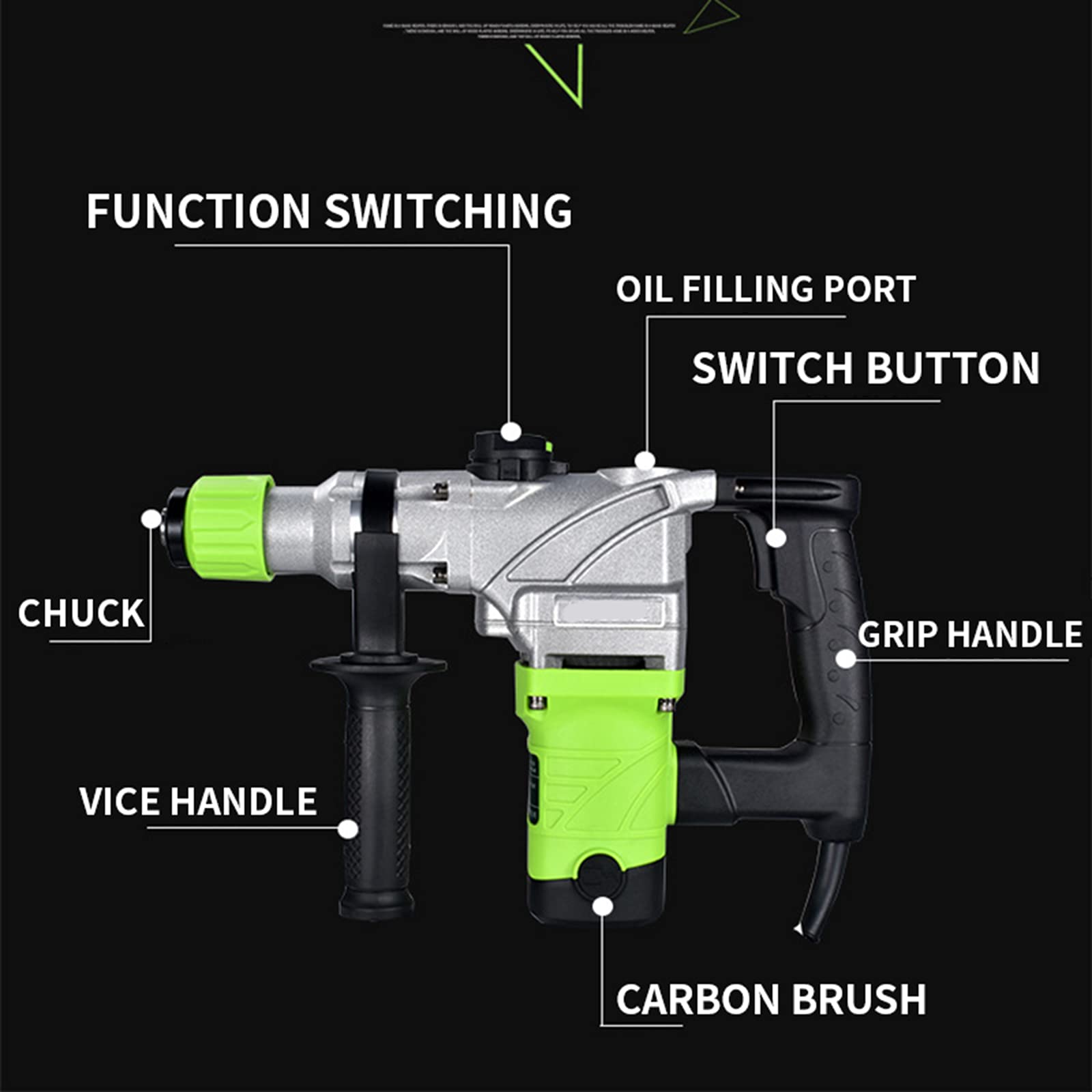 Amazon.co.jp: 220V850W電動ハンマー電動ピックデュアルパーパス