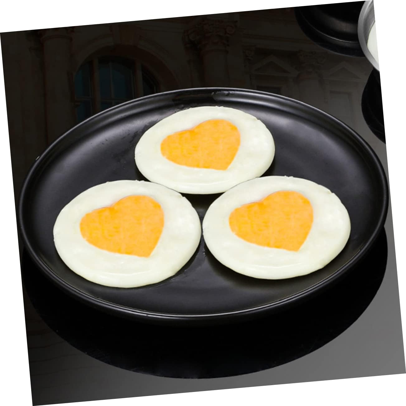 SHOWERORO Stainless Steel Egg Poacher Round Egg Cooker Ring Nonstick Omelette Pan