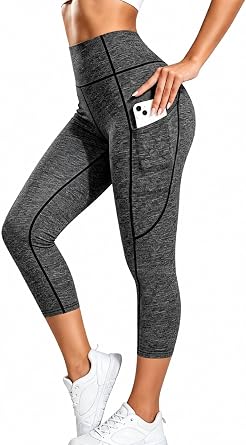 FITTOO Women Yoga Capri Leggings with Pockets