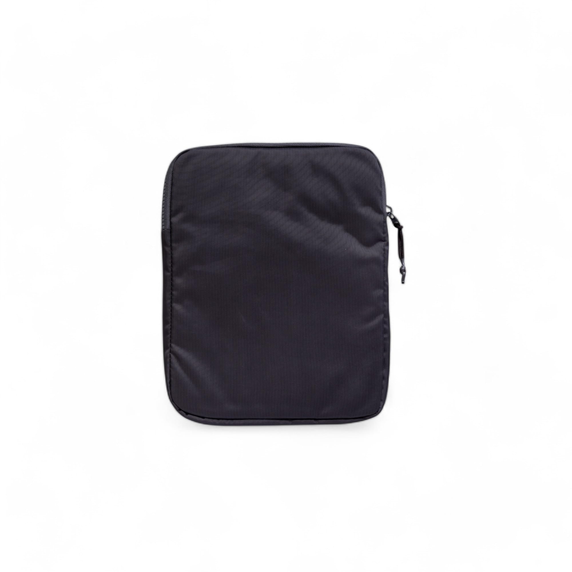 QIPS Tablet Sleeve Bag for up to 12-Inch Tablets – Water-Resistant PU-Coated Case with Front Pocket – Lightweight iPad & Tablet Cover for Work, School & Travel – Slim Protective Design (Dark Grey) 1