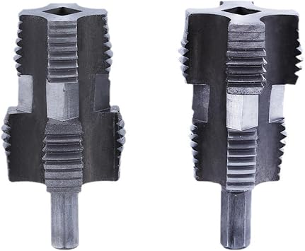 PVC Thread Maker Tool For Electric Drill, Pipe Threader Plumbing Tool, PVC Pipe Threader Set With 3 Dies (1/2, 3/4, And 1), Pipe Tap Die Set, Pipe Thread Maker Tool For Cutting &