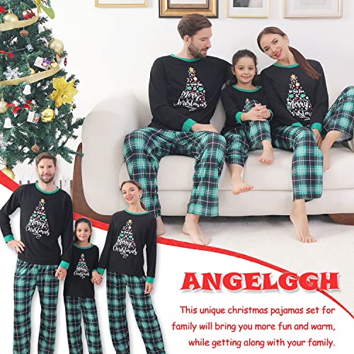 ANGELGGH Family Pajamas Matching Sets, Cute Christmas Printed 2 Piece Sleepwear, Holiday PJs Jammies for Couples/Women/Men3