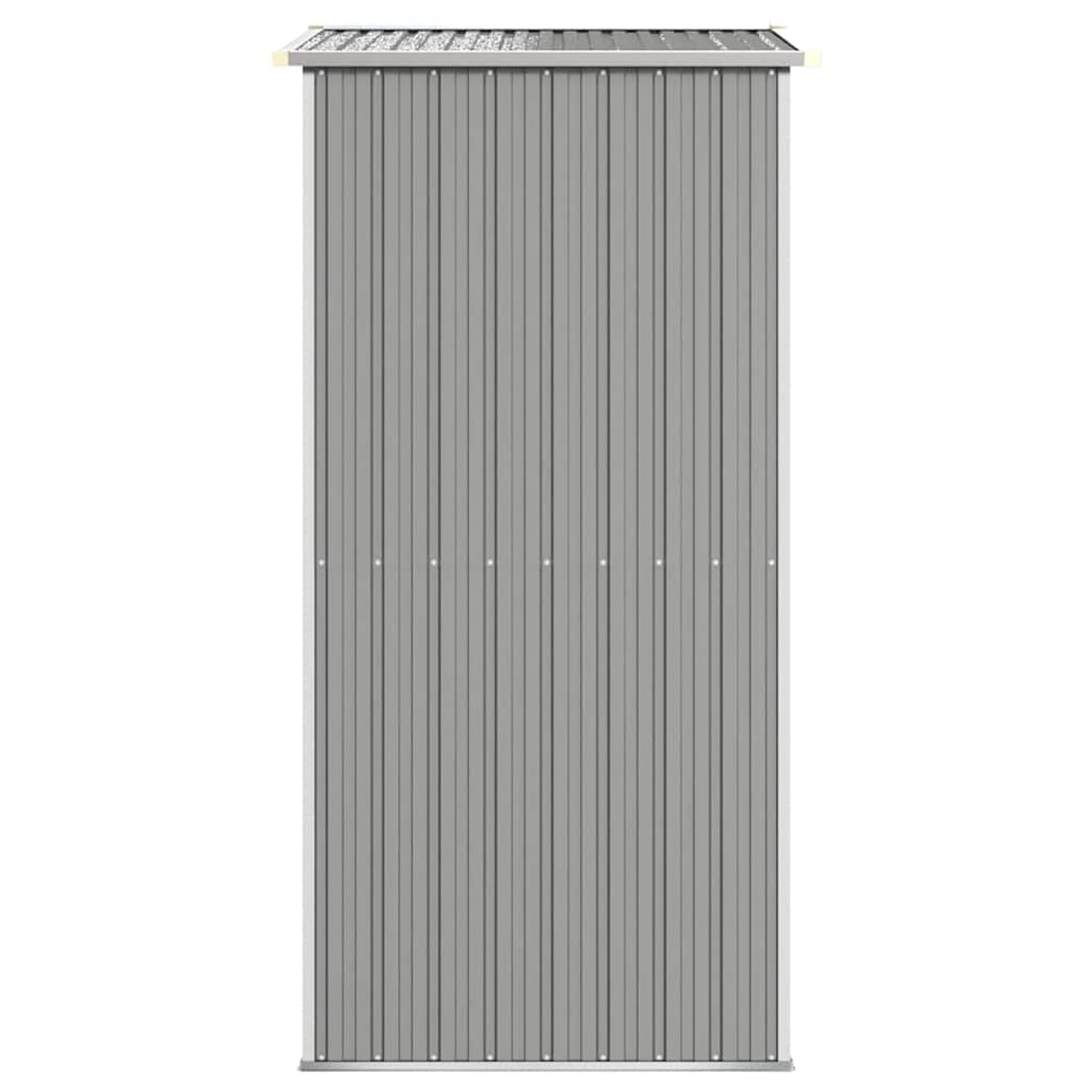 Gecheer Capanno da Giardino, Casetta in Metallo Grigio Chiaro 192x108x223 cm, Acciaio Zincato, per Attrezzi da Giardino, Accessori Piscina, Giocattoli Esterni