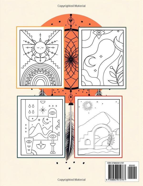 Minimalist Modern Art: Boho Decor Relaxation & Stress Relief Coloring Book for Teens & Adults image 3