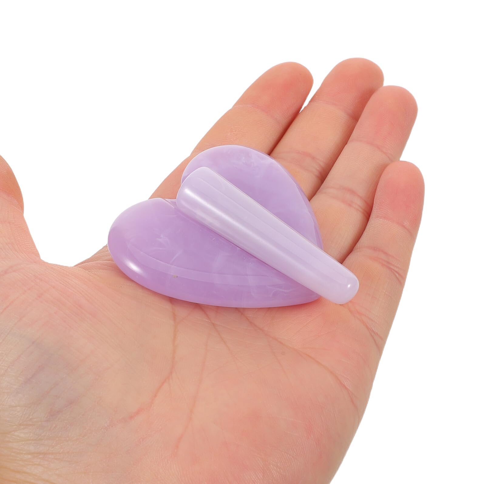Geprägte Acryl Nagelbiegeform in Herzform Rosa, 2 Satz
