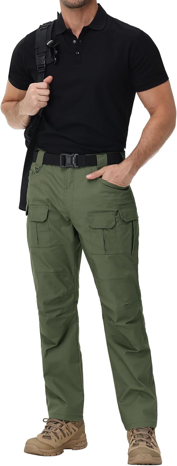 Men's Tactical Pants Water Resistant Stretch Cargo Ripstop Pants Lightweight Breathable Outdoor Work Hiking Pants - Image 8