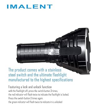 IMALENT R90C Flashlight 20,000 Lumens, 9pcs Cree XHP35 HI