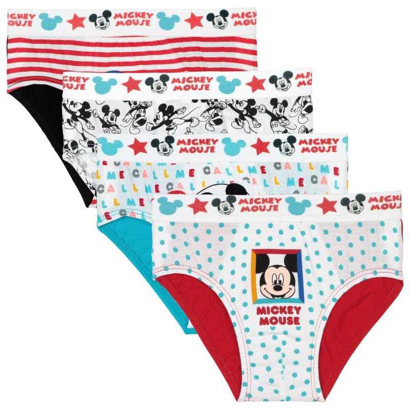 Image of Bodycare Mickey & Friends Boys Brief Solid Print ASSORT Pack of 4