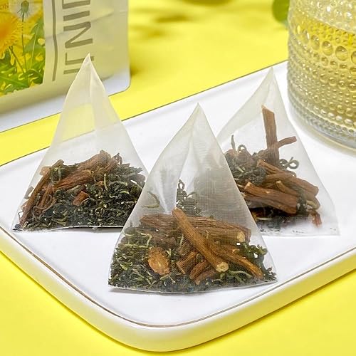 Miniatura 3 de XIEJINJI Bolsas de té de hoja y raíz de diente de león, 0.15 oz x 40 unidades, soporte para el hígado, té de hierbas sin cafeína, bolsa de té con