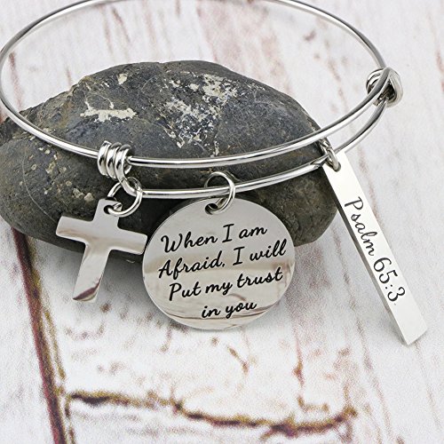 Memgift Scripture Bracelet Trust God Jewelry Inspirational Christmas Gifts For Women Expandable Wire Bangle #TOP1