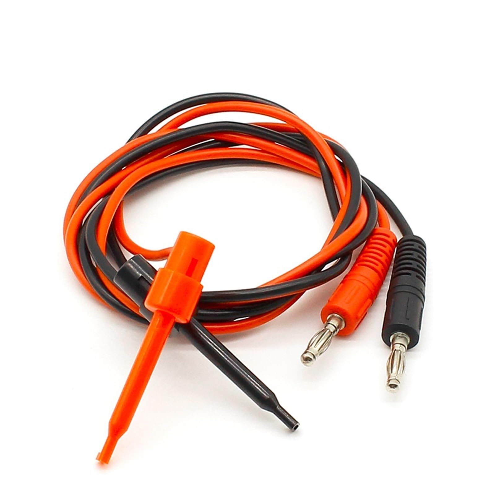Cable banana macho con pinzas gancho prueba duales para análisis de circuitos