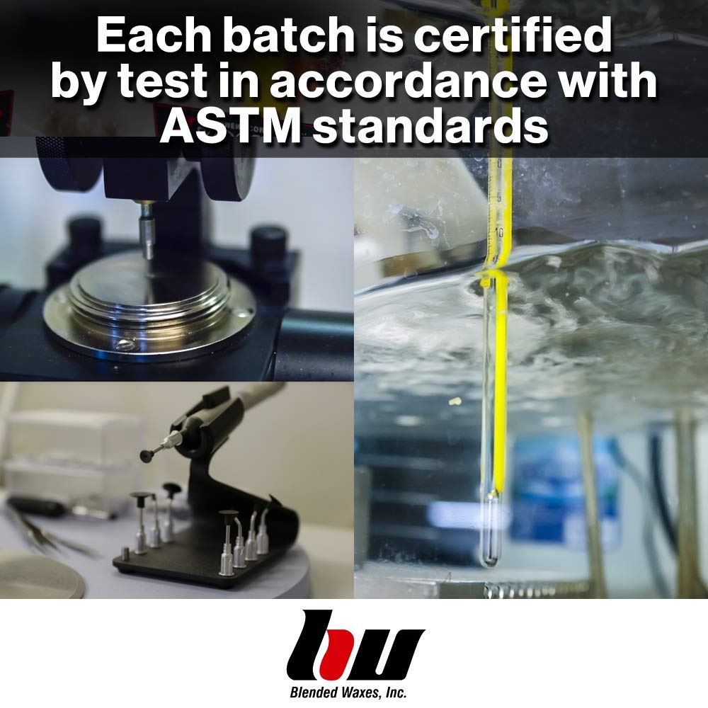 Blended Waxes, Inc. Household Paraffin Wax 1lb. Block Paraffin Wax for