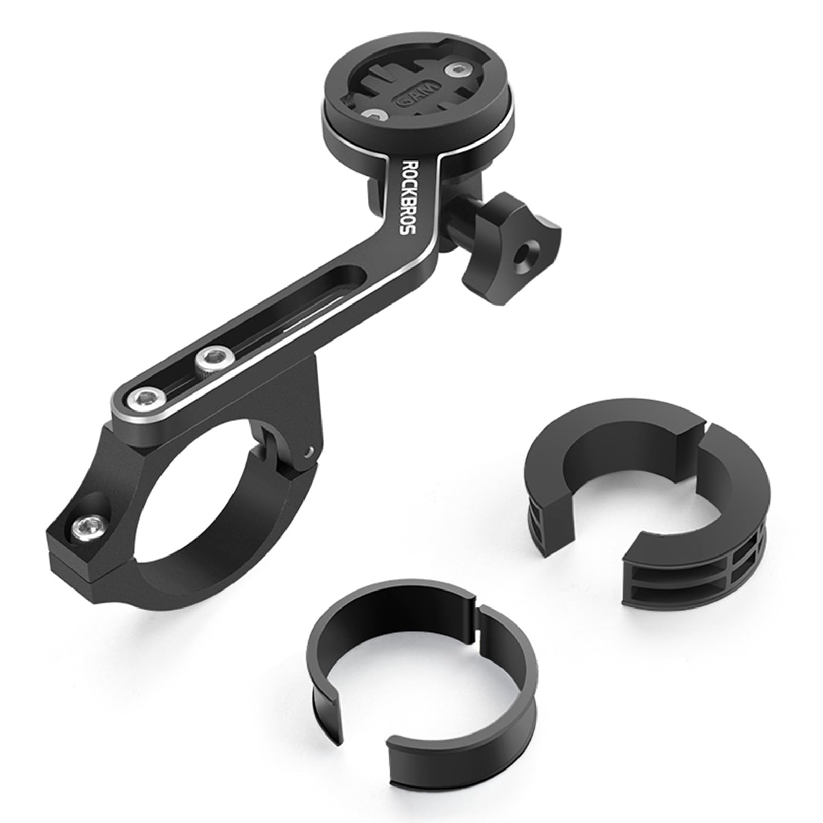 ROCKBROS Out Front Bike Mount Bicycle Computer Mount Compatible with Bryton, CATEYE, Garmin Bike Computer, XOSS G/G+, iGPSPORT, GoPro Aluminum Bike Handlebar Mount Fits 22-35mm Handlebar