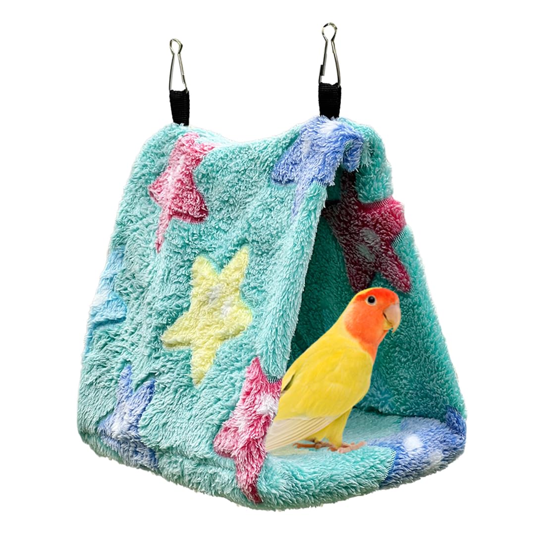 NHP Cage Perroquet,Nid Oiseau,Hamac pour Oiseaux,Nid pour Perruche,Pivoine Perroquet Nid Jouet pour Oiseaux,lit Suspendu pour Cage en Peluche,Nid d'oiseau,Tente,lit Chaud,Animal de Compagnie d'hiver