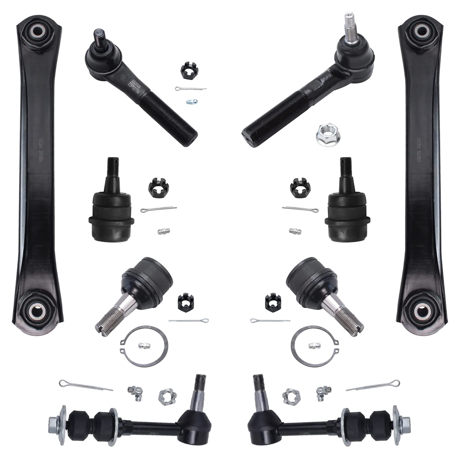 Detroit Axle - 4WD Front End Kit for 2000-2001 Dodge Ram 1500, 2 Upper