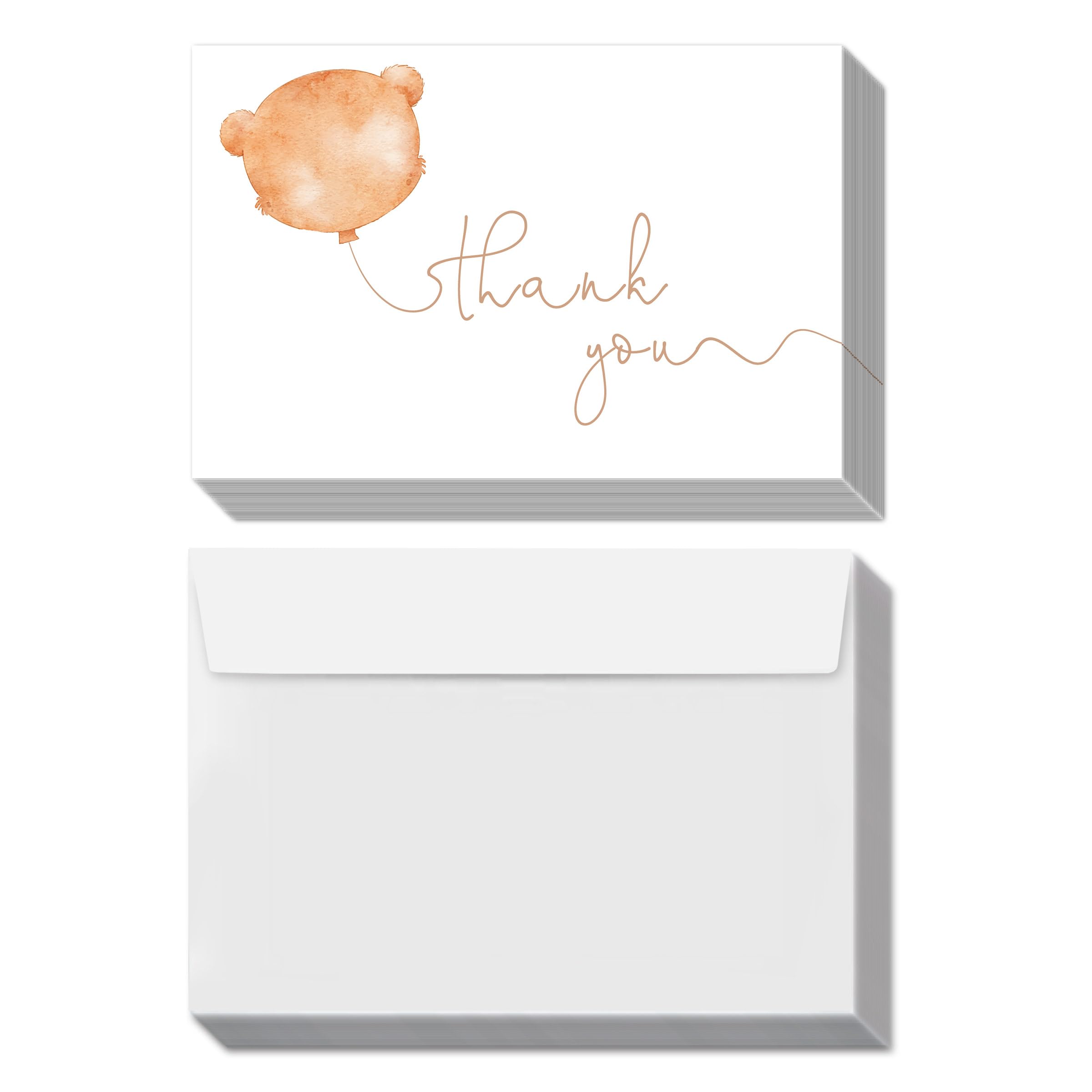 BEUFSE 25 pcs minimalist thank you cards and 25 envelopes, 6x4 inches minimalist Thank you blank cards, baby showers, birthday, graduations, weddings