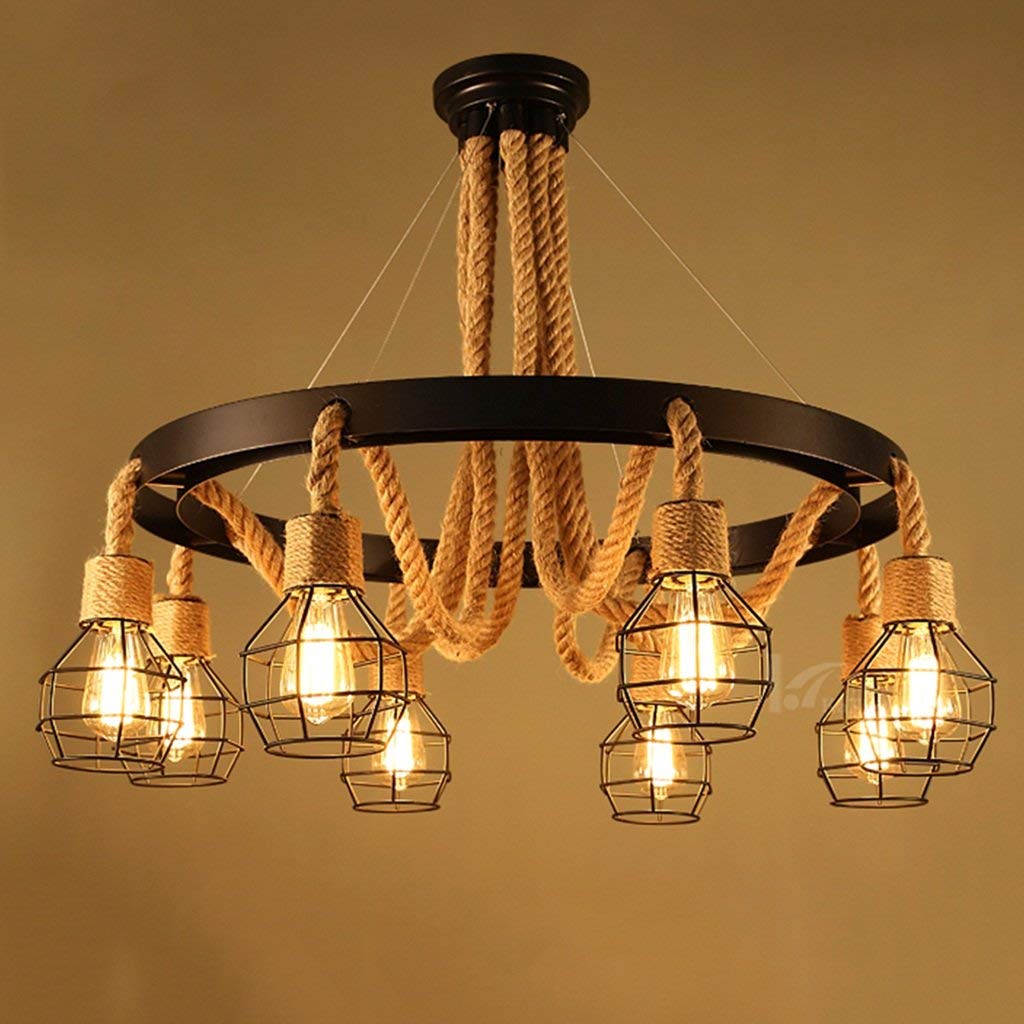 Lustre vintage en fer forgé haut de gamme pour décoration maison - 5