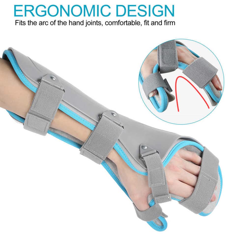 Ortesis de Soporte de muñeca Ajustable, Correa Fija para Fractura de Mano, protección de 360 Grados, diseño de Cierre de Gancho y Bucle, férula Hueca Dura, para esguince del túnel carpiano,