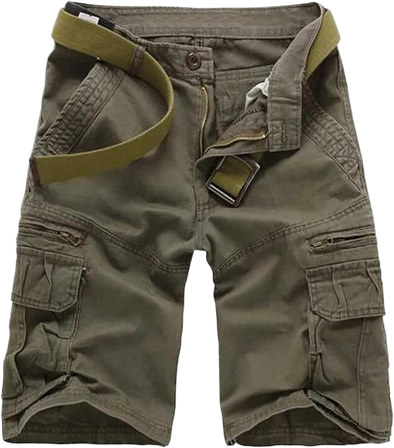Summer Casual Shorts Men Cotton Cargo Shorts Mens Multi Pocket Knee Length Pant Streetwear Shorts for Men