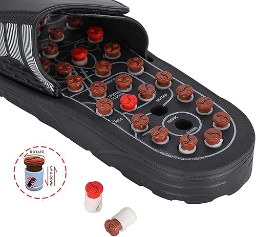 Miniatura 4 de Acupresión Masajeador de pies de acupuntura Estimulación Masaje Zapatillas de masaje Cuidado de los Pies Sandalias de Reflexología para Mujeres y